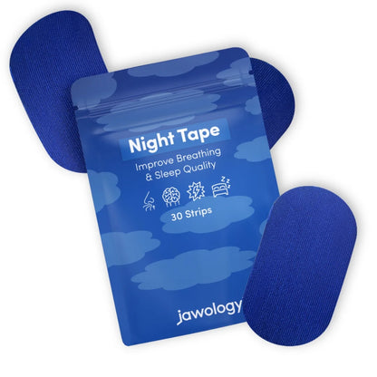 Mouth Tape - Jawology™ Night Tape (30 Pack) - Sleep Strips for Snoring, Cactus Silk, Hair Friendly