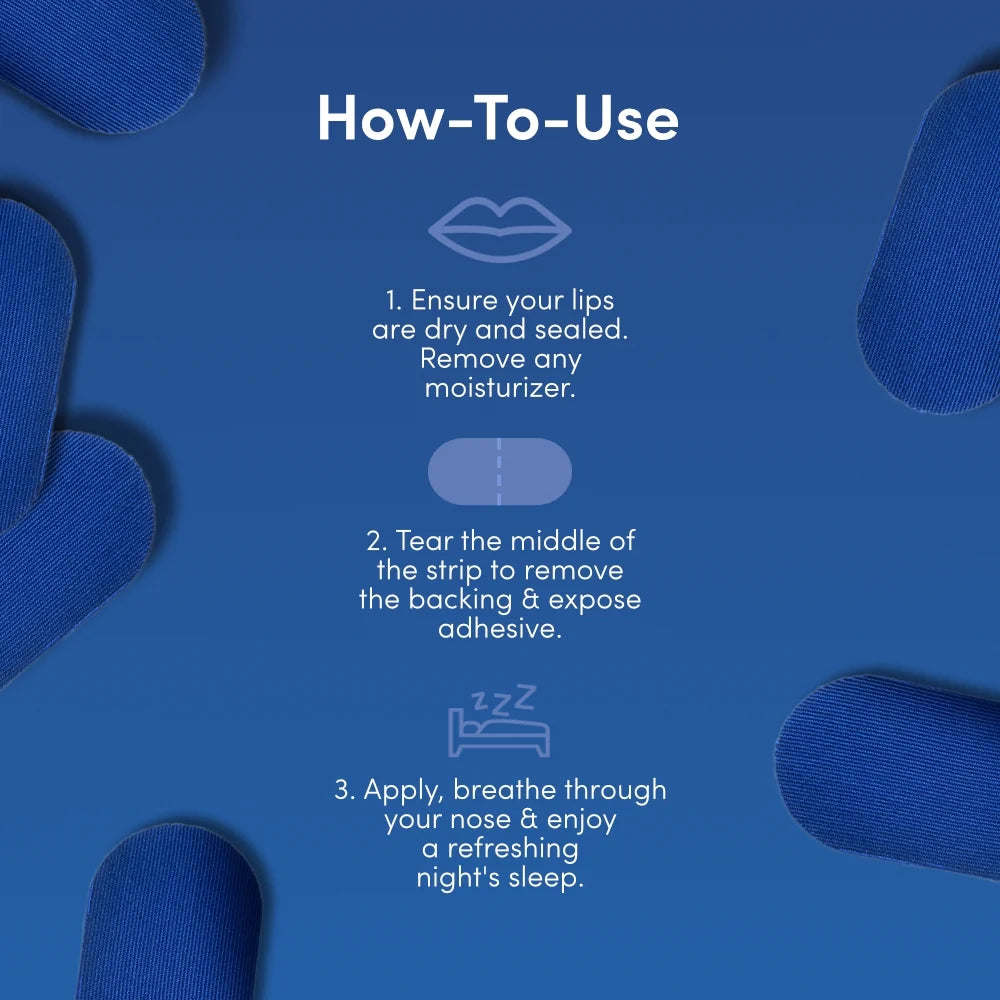 Mouth Tape - Jawology™ Night Tape (30 Pack) - Sleep Strips for Snoring, Cactus Silk, Hair Friendly