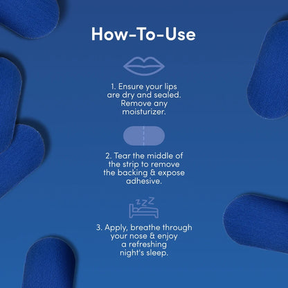 Mouth Tape - Jawology™ Night Tape (30 Pack) - Sleep Strips for Snoring, Cactus Silk, Hair Friendly