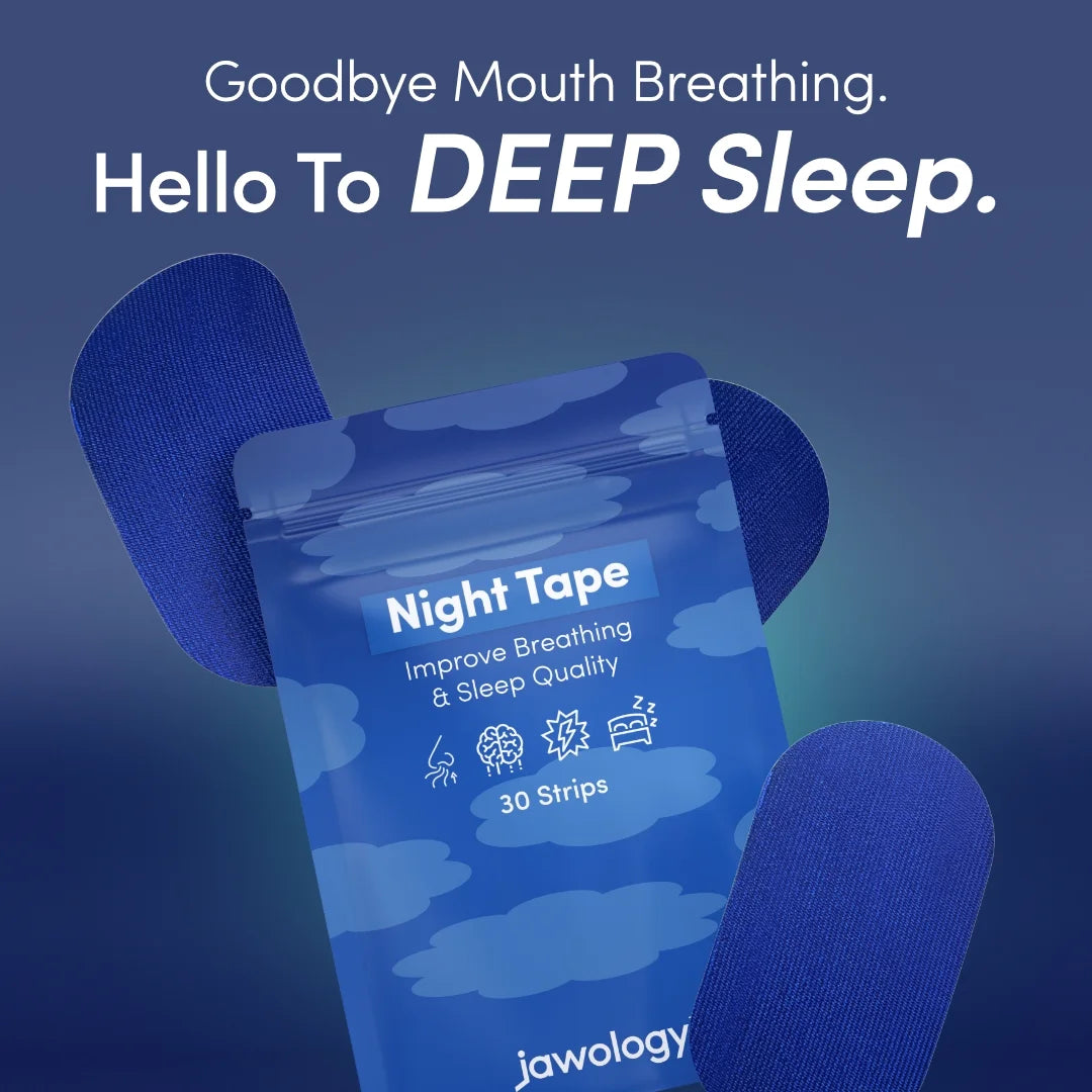 Mouth Tape - Jawology™ Night Tape (30 Pack) - Sleep Strips for Snoring, Cactus Silk, Hair Friendly